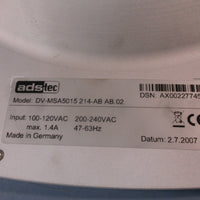 Adstec 100120VAC / 200240VAC, 1.4A 4763Hz Model: DVMSA5015214AB AB.02