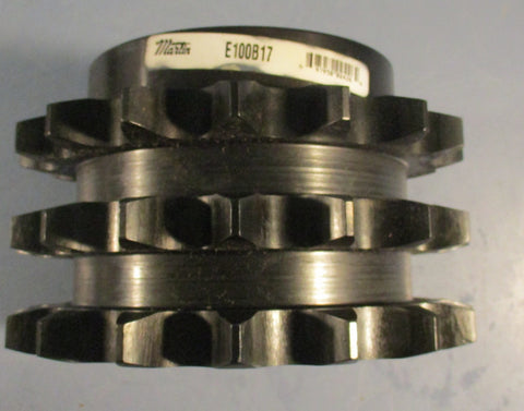 Martin E100B17 Triple Row Stock Bore Sprocket 17 Teeth  4.5in Bore Length 1.25in