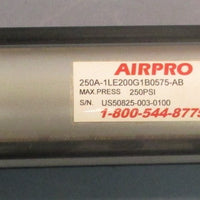 AIRPRO 250A-1LE200G1B0575-AB Pneumtic Air Cylinder 5-3/4" Stroke 250 PSI Max