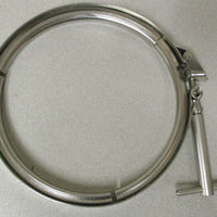 Voss 613209A-728-T Sanitary Tube Pipe Tri-Clamp 6-1/2" ID Stainless Steel