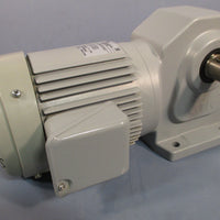 NISSEI CORP/GTR 3PHASE INDUCTION MOTOR 0.75KW 220V 50:1 RATIO H2LM32R50075