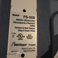 Legrand WattStopper Ultrasonic Occupancy Sensor 40kHz FS-505