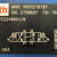 Bosch Rexroth R901278787 Directional Spool Valve 4WE 10 M5X/EG24N9K4/M