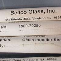 Lot of 5 Bellco Glass 196970250 Glass Impeller Shaft 10025 PROD007915
