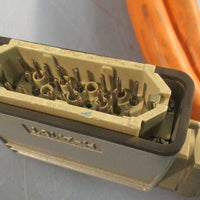Indramat 04-0101 N.C. Cable 20Ft Long IN-197-02-21-092 W/ 2 Connector Sockets