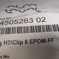 (Lot of 10) Alfa Laval 34505263-02 Gasket Ring H7/Clip 8 EPDM-FF For