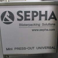 Sepha Press Out Universal Mini Deblistering Machine 110V AC 2A Mfg in 2003