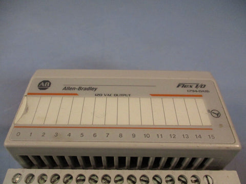 Allen-Bradley 1794-OA16 Ser A Flex I/O Input Module 120 VAC 1794-TB3 Base