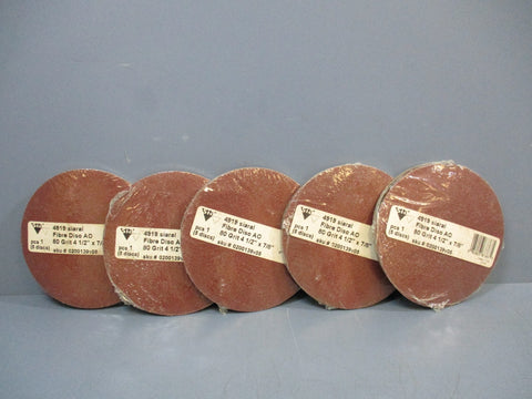 Sia 4919 siaral Fibre Disc AO 80 Grit 4 1/2" x 7/8" NEW 25 Discs