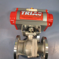 TRIAC 2" FLANGE BALL VALVE w/ PNEUMATIC ACTUATOR SS 90FS200/2R5SXX