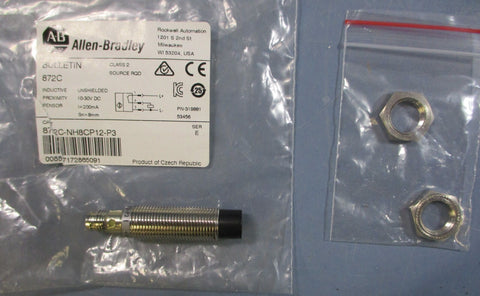 Allen Bradley 872CNH8CP12P3 Ser E Inductive Proximity Sensor 319881 1030VDC