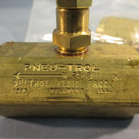 Lot of 2 Deltrol N25B - 3/8" NPTF, Brass, Needle Valve