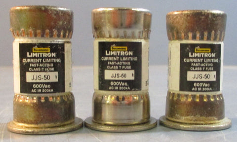 Bussmann Limitron JJS-50 Current Limiting Fast Acting Fuse 600VAC (Lot of 3)