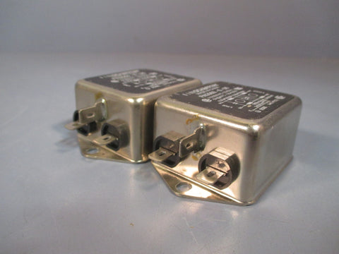 Lot of 2 Schaffner Power Line Filter 6A 110/250VAC/ 5060Hz FN2060606