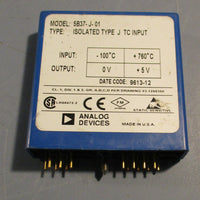 Analog Devices 5B37-j-01 Isolated Type J PLC Module Automation