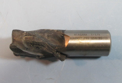 Niagara 11/4" 40407 HSS B5 Professionally CNC Resharpened Finishing End Mill