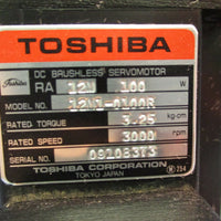 Toshiba DC Brushless Motor 12M1-0100R 100W 3.25kg.cm 3000RPM Used