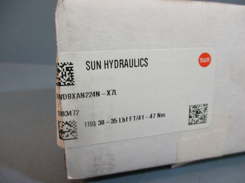 Sun Hydraulics DWDBXAN224NX7L Solenoid Directional Poppet Valve Factory Sealed