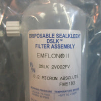 PALL EMFLON II DSLK 2V002PV Gas Filter .02 Micron Absolute FACTORY SEALED