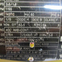 Baldor Reliance CEM3556T SuperE Motor 35AA002M497G1 1HP 7/8" Shaft Dia NOS