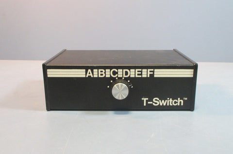 TSwitch 6 Position 7 Slot Plug Ports A  F Dial Switch Box Used