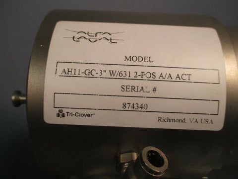 ALFA LAVAL 3Way Koltek Valve Model# AH11GC3"W/631 2POS A/A ACT
