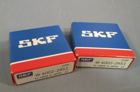 SKF deep groove ball bearing (Lot of 2) W6002-2RS1