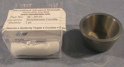 International Advanced Materials 8C-30-01 Molybdenum Crucible 1-3/4" OD Top