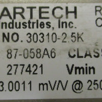 Artech Industries 30310-2.5K Weighing Scale Load Cell 2500 Lb 0.50 Vmin