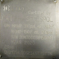 AIC LB31SS40AUM Heat Exchanger 435psig Max 0.3 Gal 445 Deg F Max