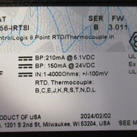 Allen Bradley 1756-IRT8I Ser B ControlLogix 8 Point RTD/Thermocouple Input