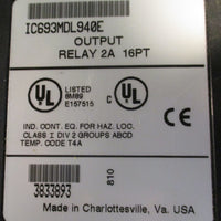 GE Fanuc IC693MDL940E Output Relay Module 16PT 2A 24VDC 120/240VAC