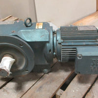 Sew Eurodrive KF76DT100L84KS 3 Ph, 1.2/2.4 HP Gear Motor 9/18 RPM Final Output