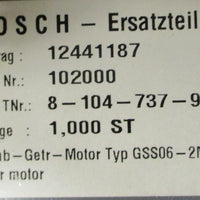 Lenze GSS06-2M HAR 080C42 Motor w/ Bosch 8-104-737-958 GSS06-2M H Gear Motor