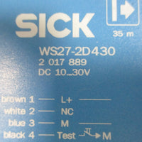 (2 Pack) Sick WS/WE27-2F430 Photoelectric Switch 10-30VDC WE27-2F430 WS27-2D430