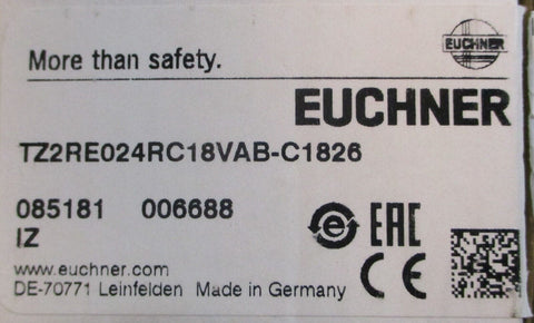 Euchner TZ2RE024RC18VAB-C1826 Safety Switch 085181 Max: 30V AC/24V DC