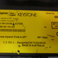 TYCO KEYSTONE DOUBLE ACTING RACK & PINION ACTUATOR/BUTTERFLY VALVE F79U003