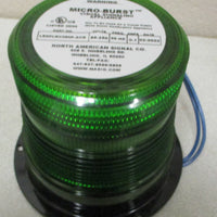 North American Signal Company LEDFLRV350P-ACG LED Warning Light Green 85-250V