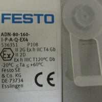 Festo ADN-80-160-I-P-A-Q-EX4 Compact Cylinder 536351 160mm Stroke 80mm Bore