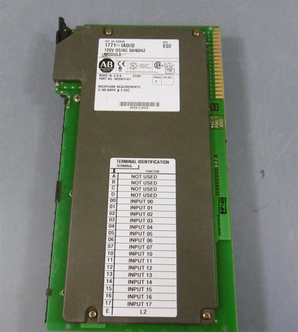 Allen Bradley 1771-IAD/D Rev EO2 120V DC/AC 50.60Hz Module