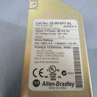 Allen-Bradley 22-RF5P7-AL Ser. A Line Filter 3Ph 48-63Hz 5.7A