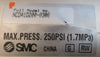 SMC NCDA1D200-0300 Pneumatic Cylinder 250PSI Max 3" Stroke 2" Bore
