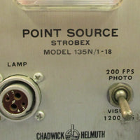 Chadwick Helmuth Point Source Strobex 135N/118 200 FPS Photo 1200 FPS Visual