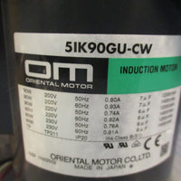 ORIENTAL MOTOR 5IK90GUCWE INDUCTION MOTOR, 1PH, 220/230V, 5/60Hz