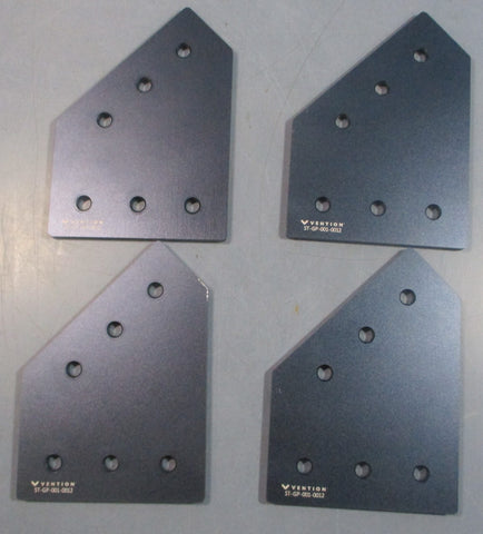 Vention STGP0010012 45 Degree Joint Aluminum Assy. Plate 6x110x153mm Lot of 4