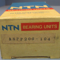NTN Bearing ASPP206-104 AS206 Press Steel Pillow Block Bearing 1-1/4" ID NIB