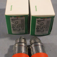 Schneider Electric ZB4BS834 Red Twist Release Push Button 088885 (Lot of 2)