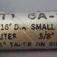 Weldon 1° Tapered End Mill: T16A2, 3/16"DIA, 3/8"SHK, HSS, 3FL, USA