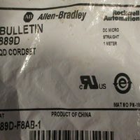 Allen Bradley 889DF8AB1 Ser B QD Cordset Bulletin 889D DC Micro 1 Meter Long