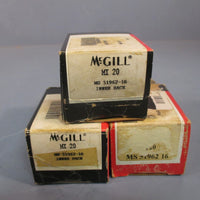 LOT OF (3) MCGILL PRECISION INNER RACE ROLLER BEARING MI 20 MS 51962-16